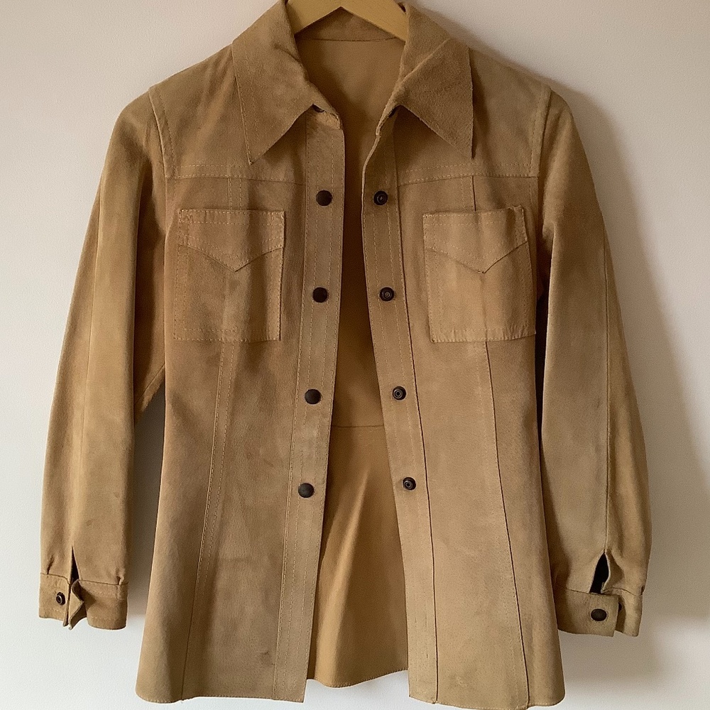 Woman’s Raw REAL leather Shirt Jacket sz Small